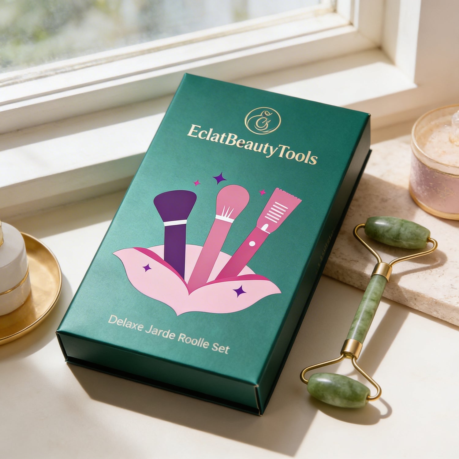 Deluxe Jade Roller Set